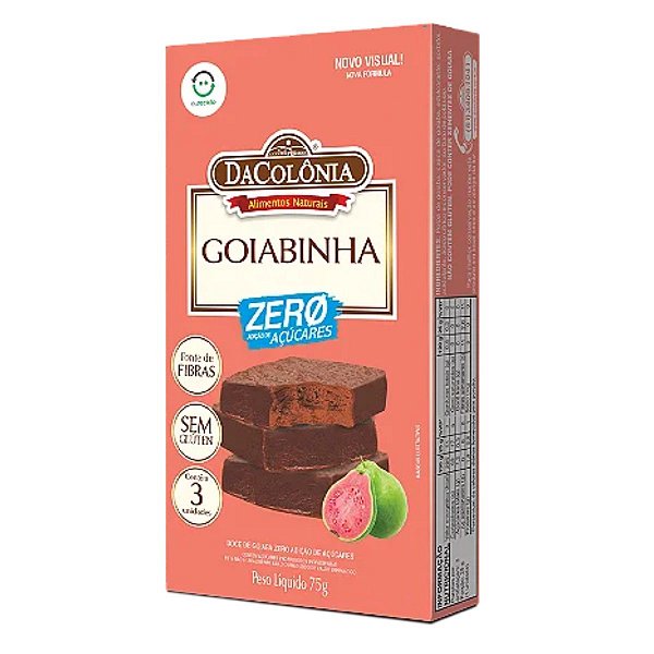 Barrinha Goiabinha Zero 3un de 25g DaColônia