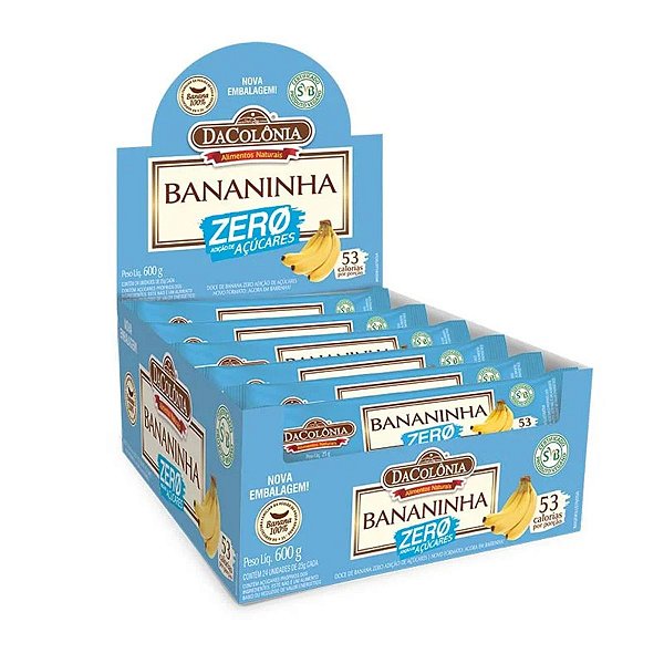Barrinha Bananinha Zero 24un de 25g DaColonia