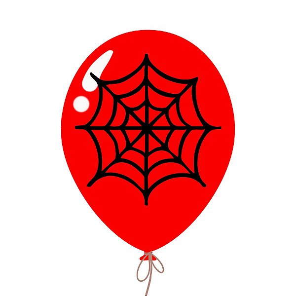 Balão Estampado nº 9 Aranha Vermelho Joy com 25 unidades