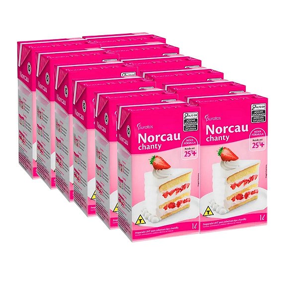 Display De Chantilly 12 unidades de 1L Norcau