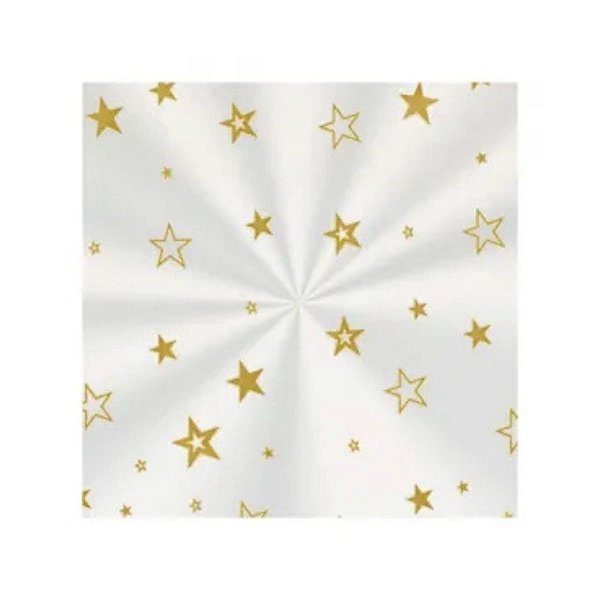 Saco Decorado Estrela Ouro 10x14 cm com 50 un Carber
