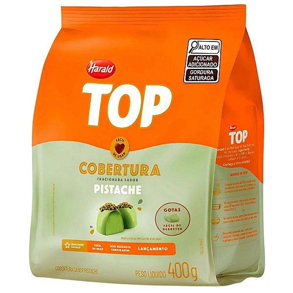 Cobertura em Gotas Fracionada Sabor Pistache 400g  Top