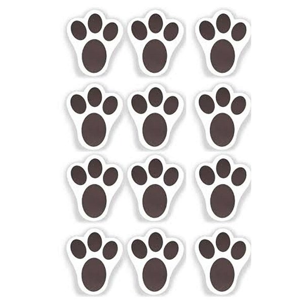 Cartela Adesiva Patinhas Marrom G 12 Unidades – Carber