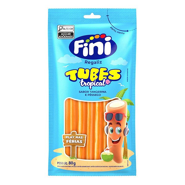 Tubes Tropical Tangerina e Pêssego 80g Fini