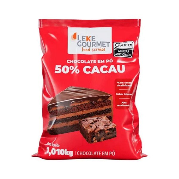 Chocolate em Pó 50% Cacau 1,01kg Leke Gourmet