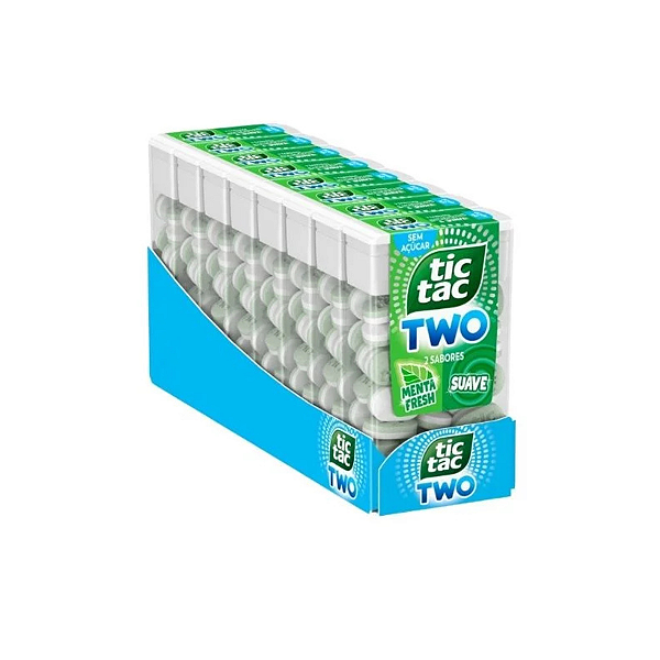Display Tic Tac Two Menta Fresh e Suave 8 Un de 38,5g