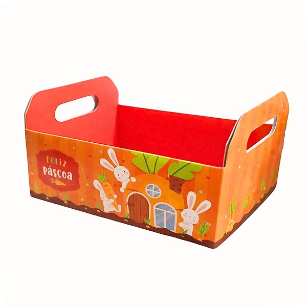 CAIXOTE DE CARTAO QUINTAL DO COELHO LARANJA G 25x19x10 C/1 UN