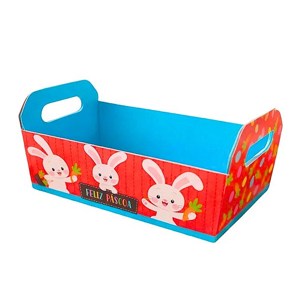 Caixote de Cartão Chocomundo Azul M - 22x15x8cm c/1 un