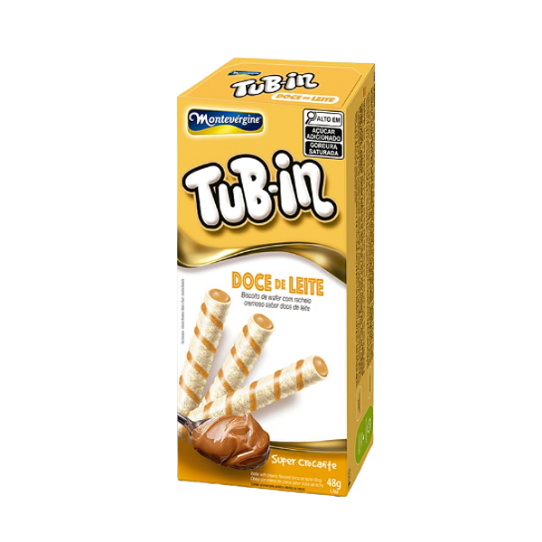 Biscoito Wafer Tub-in Recheio de Doce de Leite 48g - Montevergine