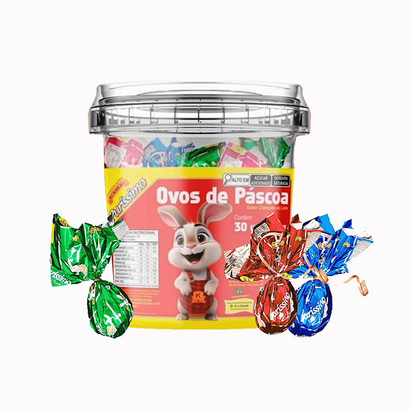 Ovos de Páscoa Puríssimo ao Leite 30 unidades de 20g Ki-Kakau