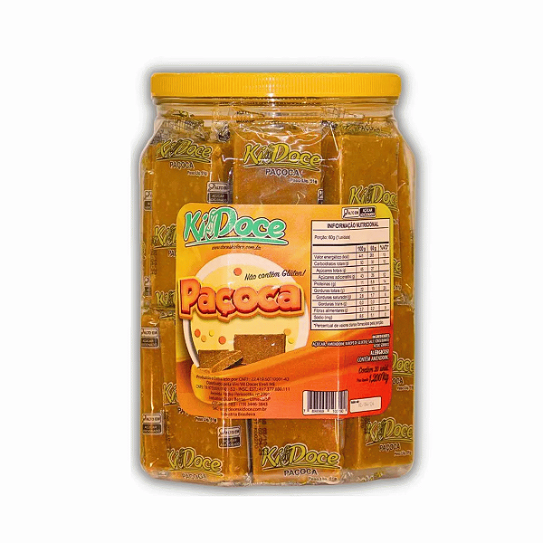 Pote de Paçoca com 20 unidades - Ki-Doce