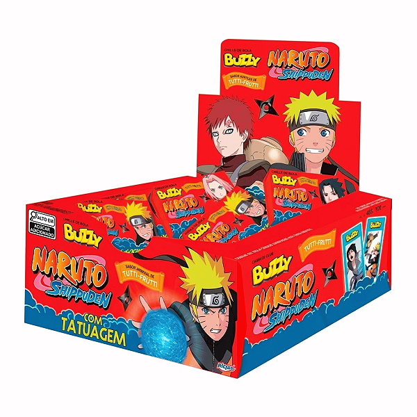 Display Chiclete Buzzy Naruto Shippuden Tutti-Frutti 360g – Riclan