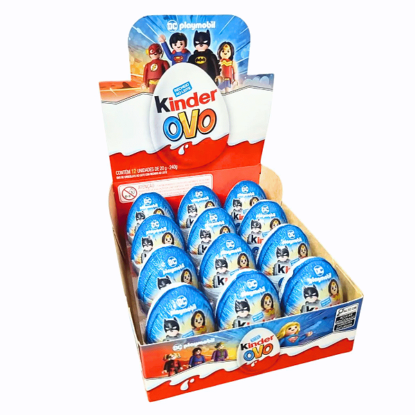 Display Kinder Ovo DC Playmobil 12 Unidades de 20g - Ferrero