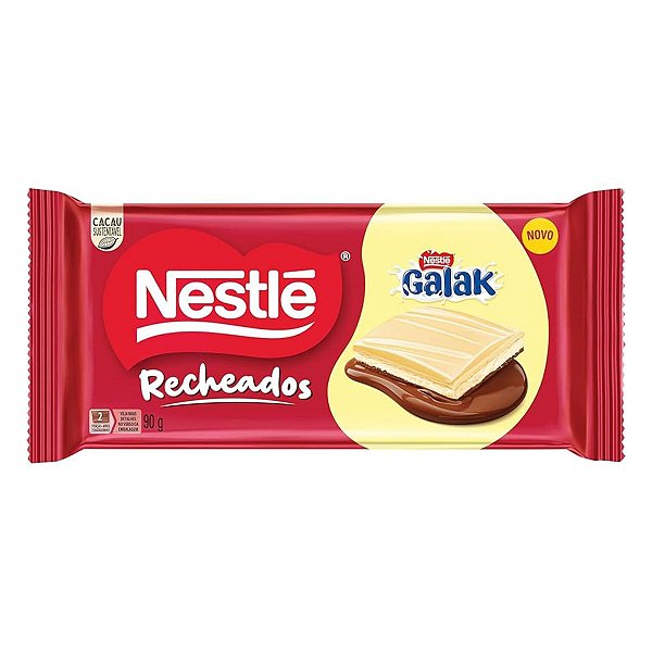 Barra De Chocolate Recheado Galak 90g  Nestlé