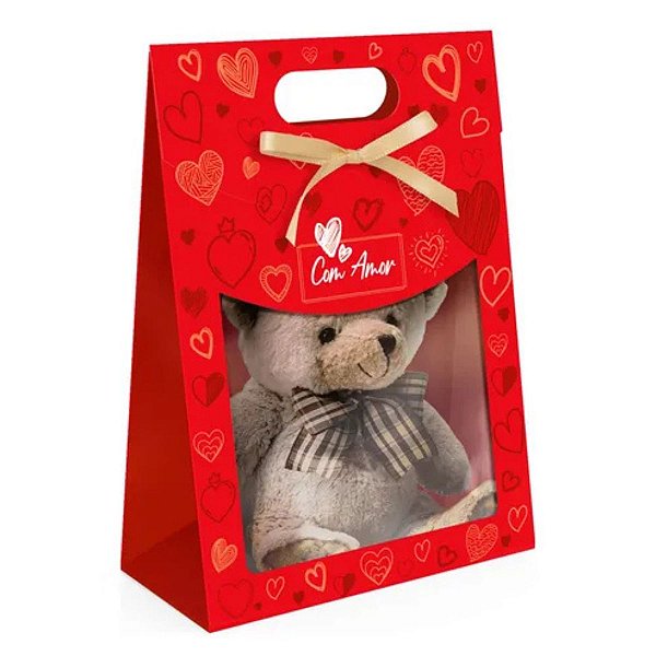 Kit 10 Maletas com Visor e Alça Amor em Caixa Ideia