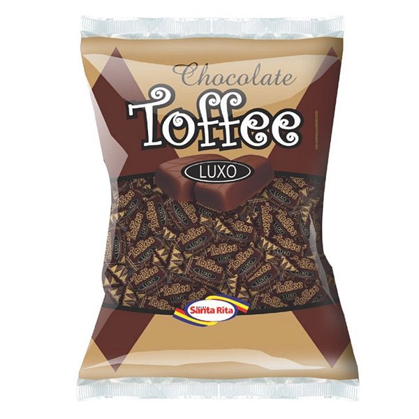 Bala Toffe Luxo Chocolate 600g Santa Rita