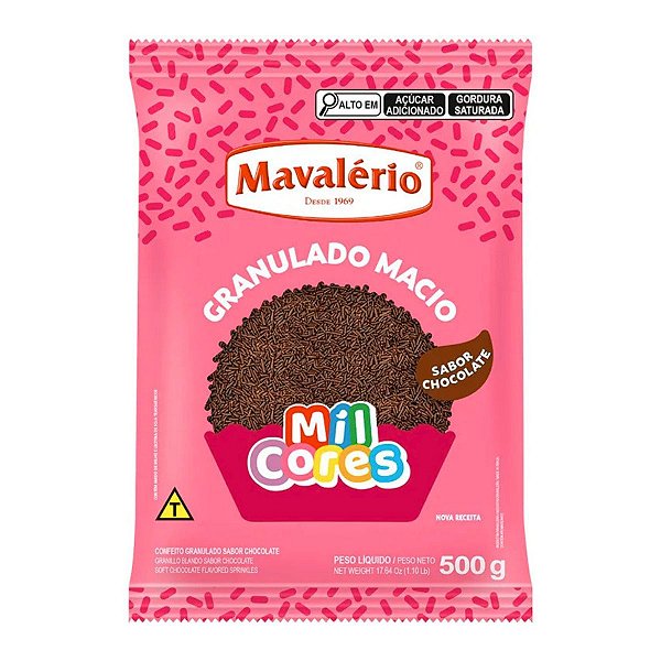 Granulado Macio Chocolate 500g Mavalério