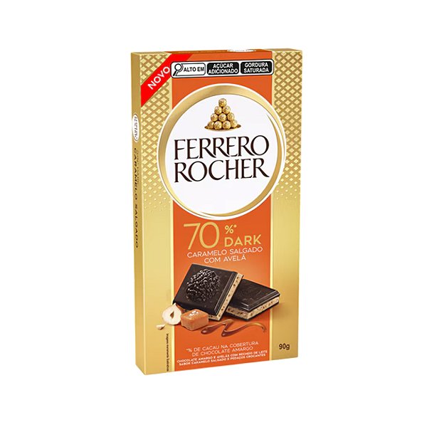 Tablete 70% Dark Caramelo Salgado Ferrero Rocher 95g