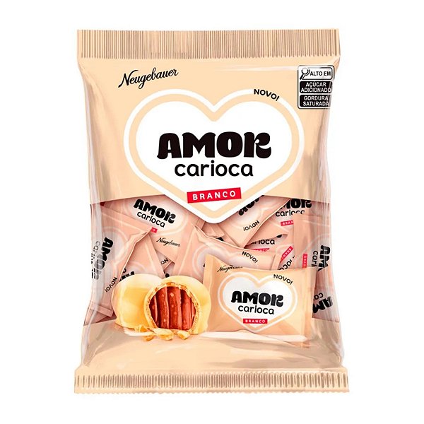 Pacote de Bombom Amor Carioca Branco 500g