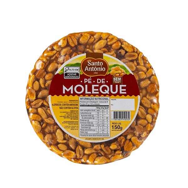 Pé de Moleque Redondo 150g Santo Antônio