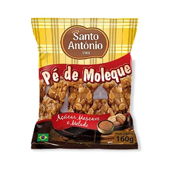 Pé de Moleque com Açúcar Mascavo 160g Santo Antônio