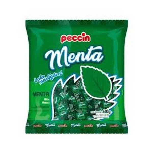 Bala Mastigável Menta 600g Peccin
