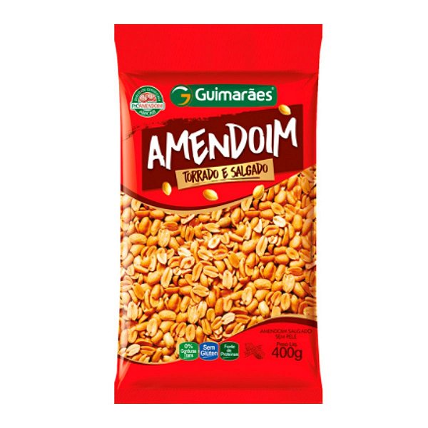Amendoim Torrado e Salgado 400g - Guimarães