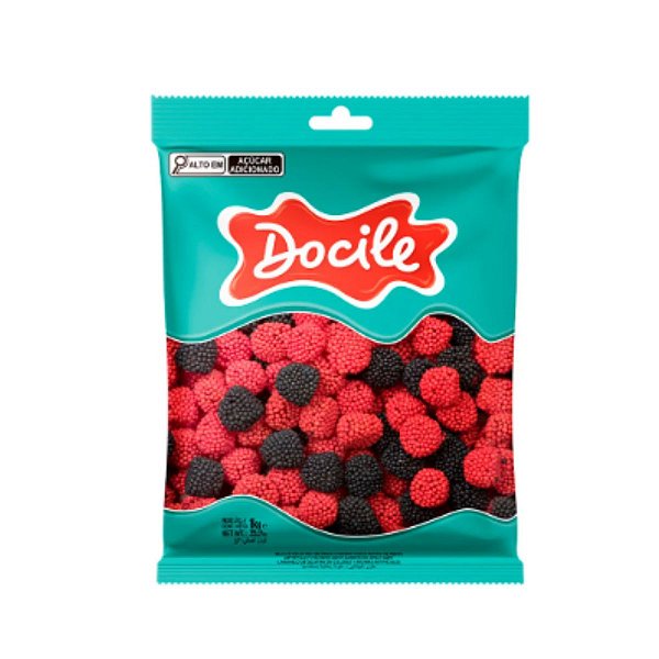 Bala de Gelatina Amoras 1kg - Docile