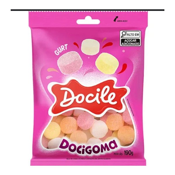 Bala de Goma Docigoma Tubo Gurt 190G- Docile