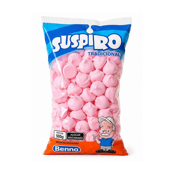 Suspiro Caseiro Mini Rosa 500 g- Benno