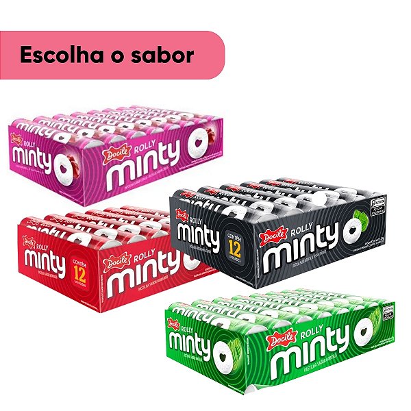 Pastilha Rolly Minty Com 12 un De 29g Escolha o Sabor
