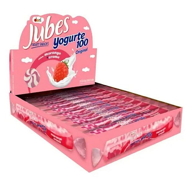 Bala Jubes Fruit Snacks Yogurte 100g Display 20un Dori