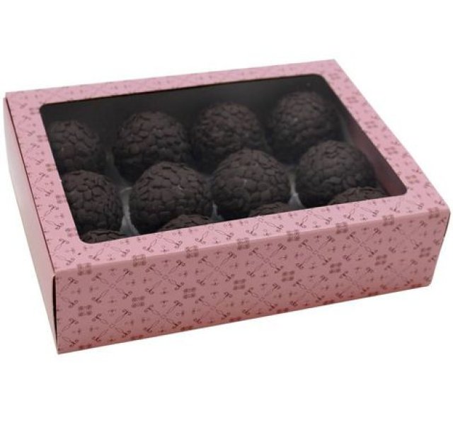 Caixa Rosa Doce Gourmet para 12 doces com 10 unidades  -  Ideia
