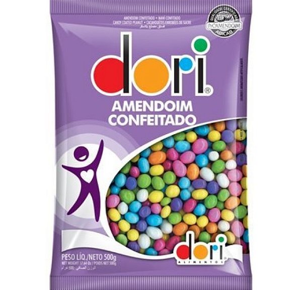 Amendoim Confeitado Colorido Dori 500g