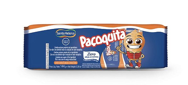 Paçoca Paçoquita Zero Embalada Santa Helena com 8un