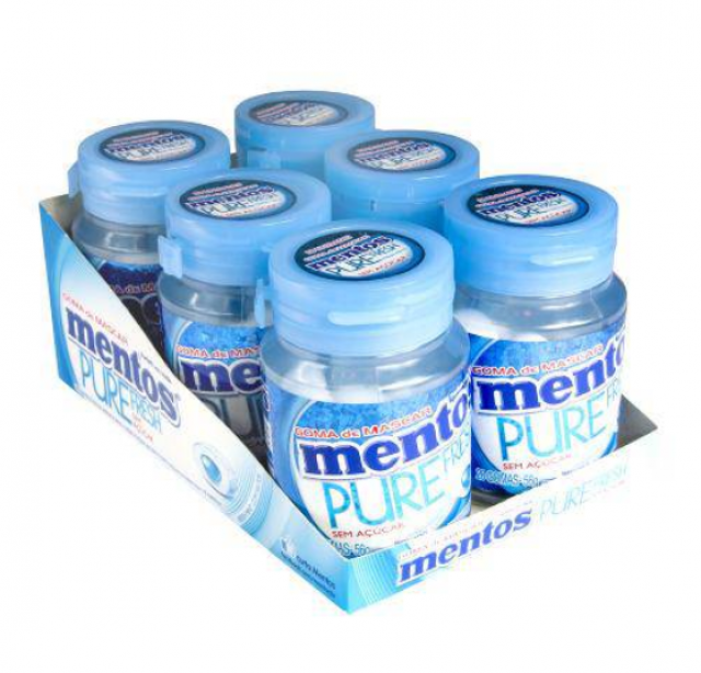 Goma De Mascar Mentos Pure Fresh Mint Bottle com 6 unidades  - Perfetti