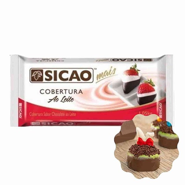 Barra cobertura Mais Chocolate Ao Leite Sicao 1,010kg