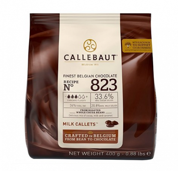 Chocolate Ao Leite Callebaut 823 33.6% Cacau em Gotas 400g