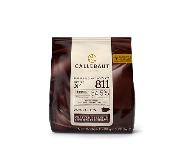 Chocolate Callebaut Amargo (n. 811) 54.5% cacau gotas 400g -  Callebaut