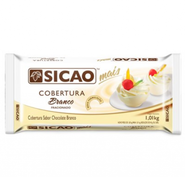 Barra Cobertura Sicao Mais Chocolate Branco 1,010kg