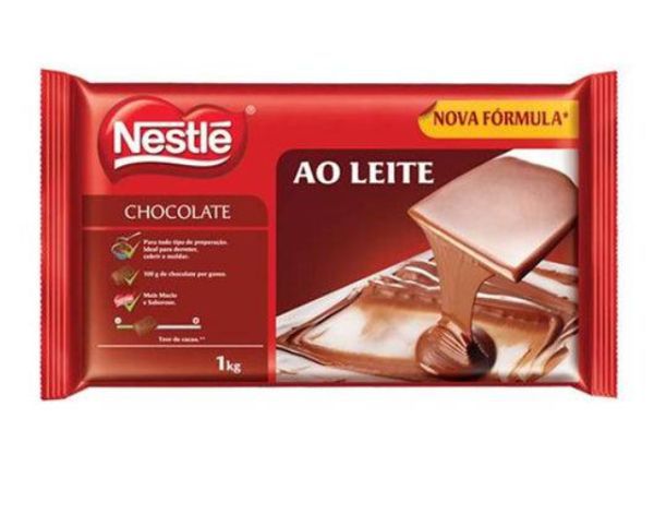 Barra De Chocolate Ao Leite Nestlé 1kg