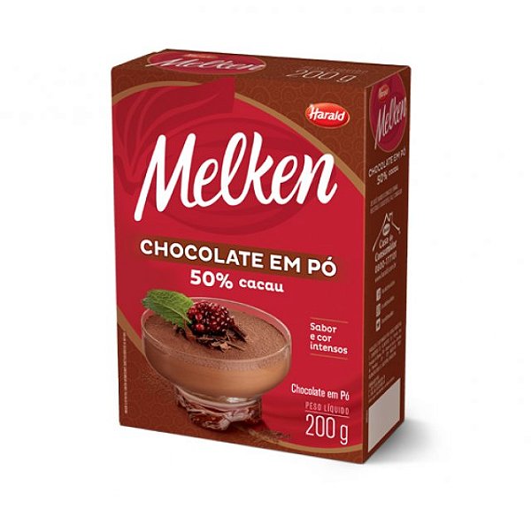 Chocolate Em Pó 50% Melken 200G Harald