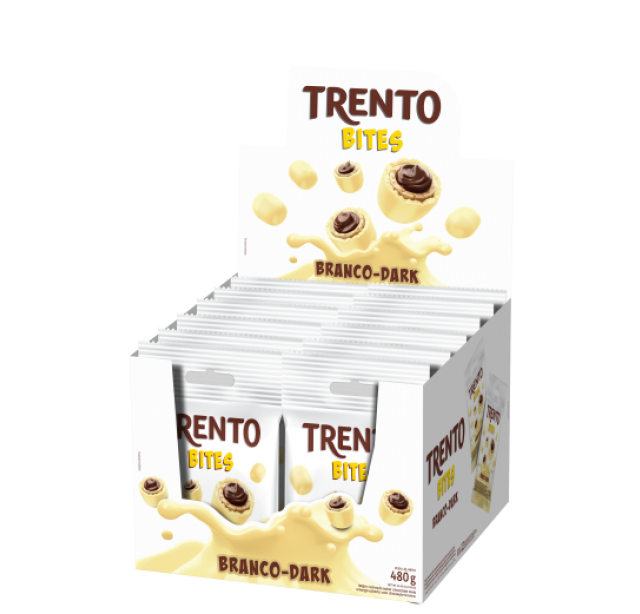Chocolate Trento Bites Branco Dark 480g (12un X 40g)