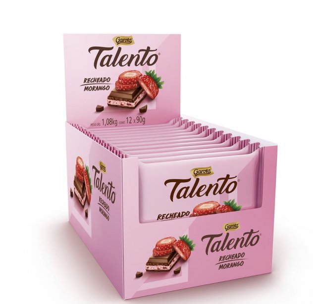 Chocolate Talento Recheado Morango 90G C/12 - Garoto