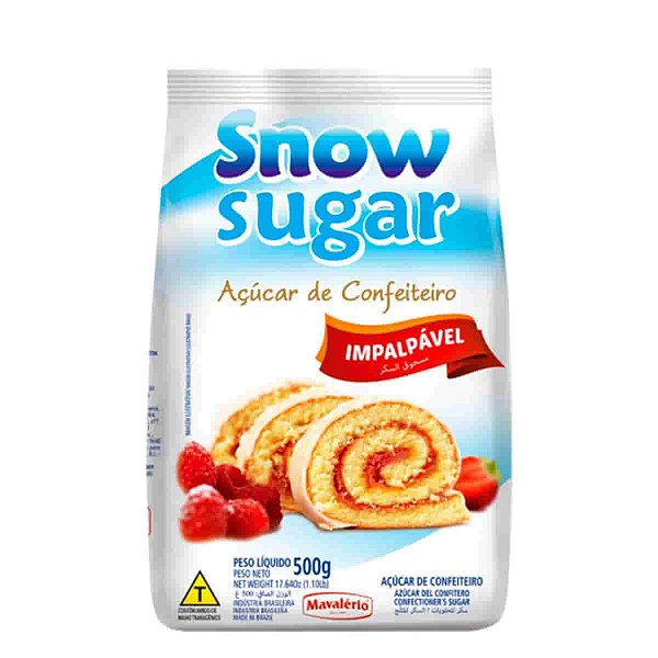 Açúcar de Confeiteiro Impalpável Snow Sugar Mavalerio 500g