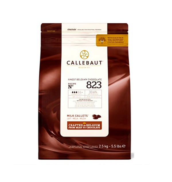 Chocolate Ao Leite 823 33,6% Cacau - Gotas 2,5Kg Callebaut