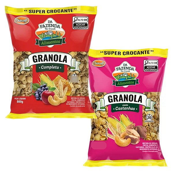 Granola da Fazenda Rio Grande 500g Castanha ou Completa