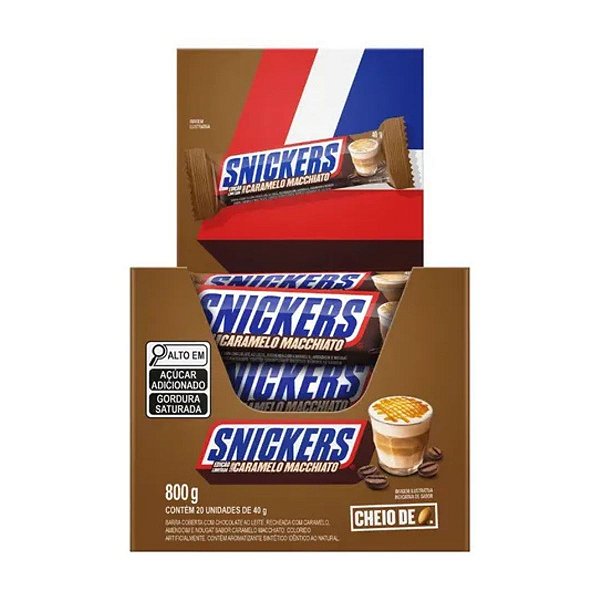 Display Snickers Macchiato 20un 40g Mars