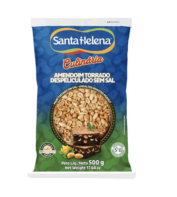 Amendoim Torrado e Despeliculado sem sal Santa Helena 500g
