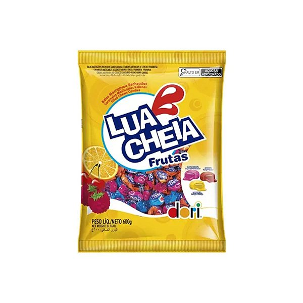 Bala Mastigável Lua Cheia Frutas 500g - Dori